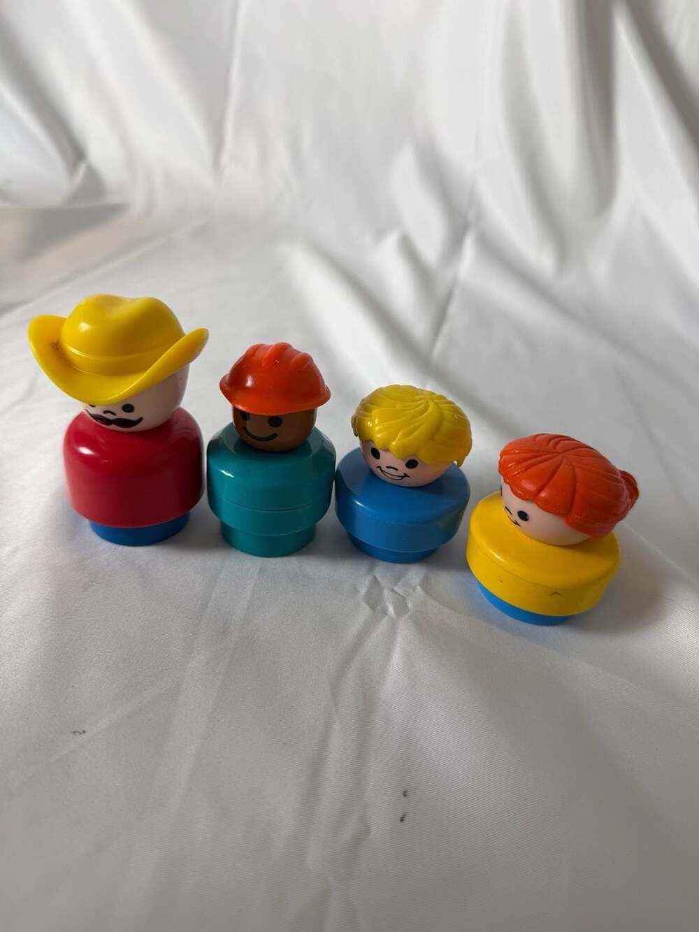 Vintage 1990 Fisher-Price Chunky Little People Set of 4 Figures